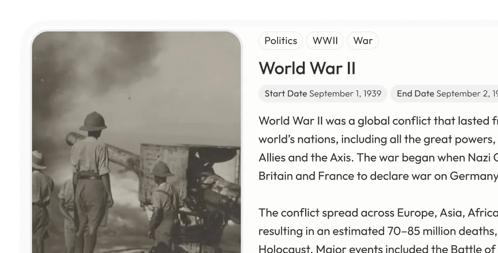 Organise history