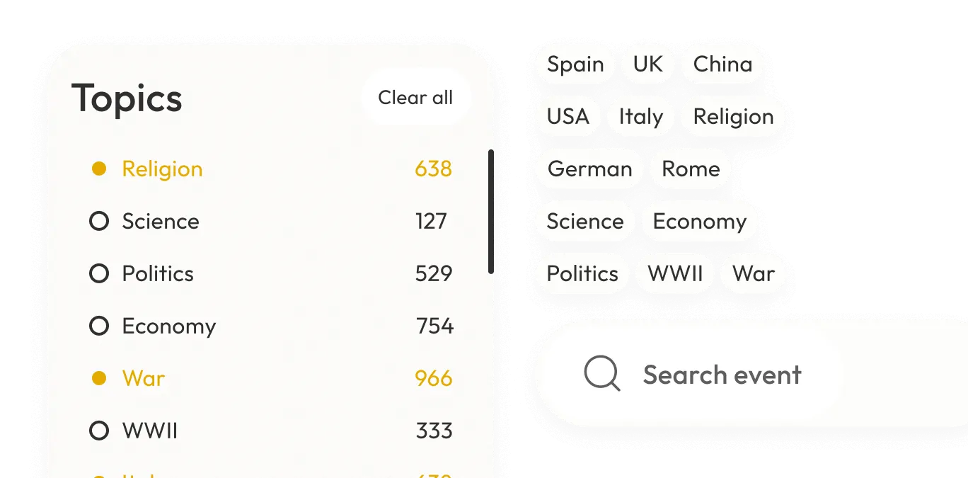 Search and filter